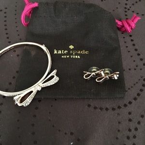 Rose gold Kate spade bracelet & matching earrings